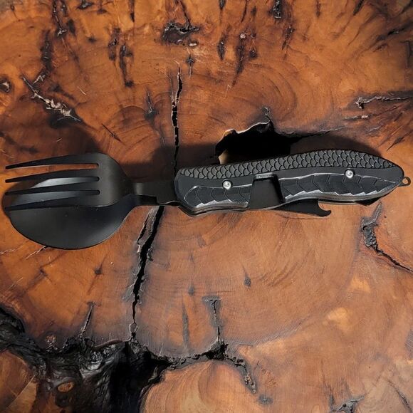 Personalized Camping or Picnic Fork, Spoon, and Knife Folding Utensil Multi-Tool - Picture 6 of 6